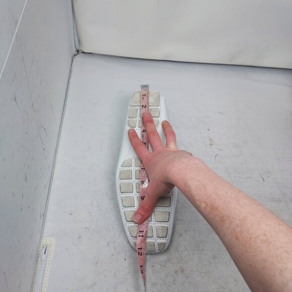 Louis Vuitton White LV Leather Driver Shoe - Picture 11 of 12